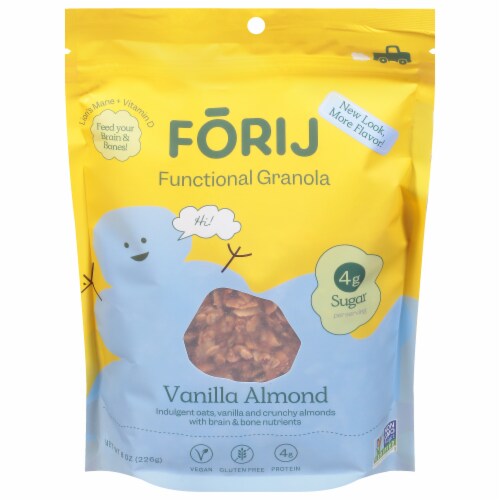Forij Vanilla Almond Functional Granola Perspective: front