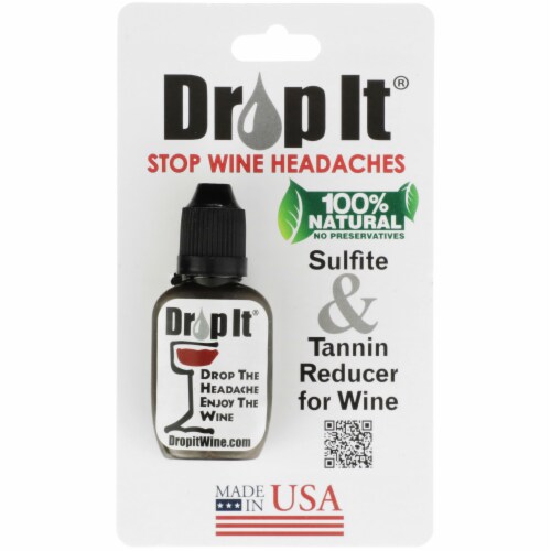 The Original Drop It Wine Drops, 4pk- USA Made Wine Drops That Naturally  Reduce Both Wine Sulfites and Tannins- Can Eliminate Wine Headaches, Wine