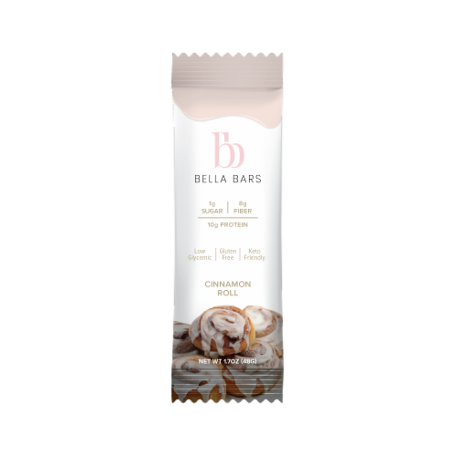 Bella Bars Cinnamon Roll Bar Perspective: front
