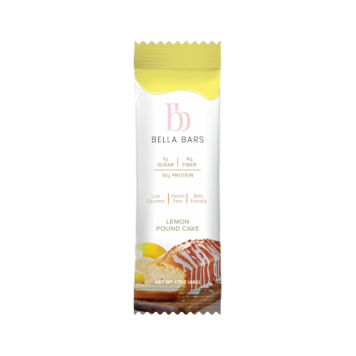Bella Bars Lemon Pound Cake Bar Perspective: front