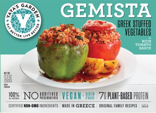Yaya's Garden™ Gemista Greek Stuffed Vegetables Frozen Entree Perspective: front