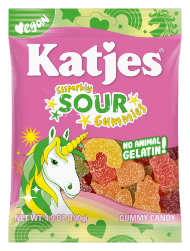 Katjes® Plant Based Sour Gummy Candy Bag Perspective: front