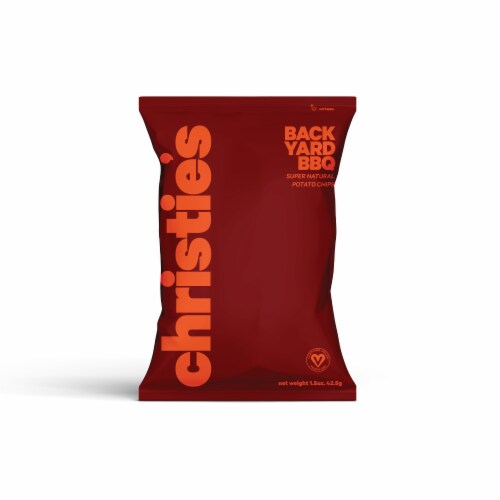 Christie's Super Natural Potato Vegan Chips - Backyard BBQ Potato Chips (8 pack/1.5oz each) Perspective: front