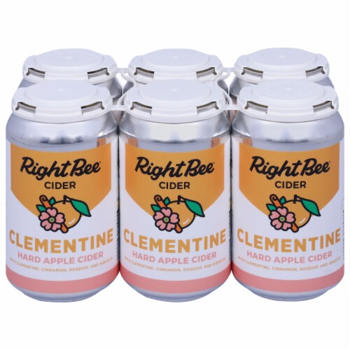 Right Bee Cider Clementine Hard Apple Cider Perspective: front