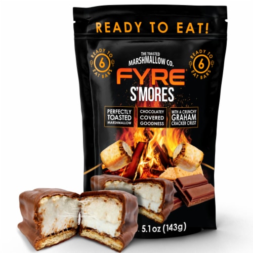 FYRE® S’mores Ready-to-Eat Pre-Toasted Authentic Gourmet Campfire S'mores Perspective: front