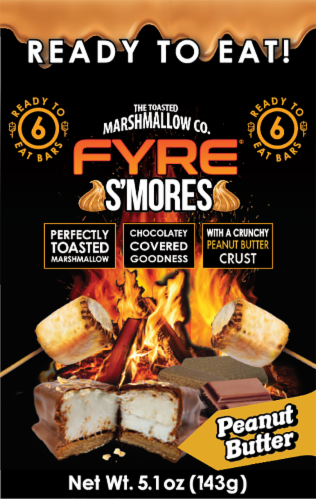 The Toasted Marshmallow Co. Peanut Butter Bag Fyre S'mores Perspective: front