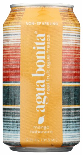 Agua Bonita® Mango Habanero Non Sparkling Real Fruit agua Fresca Perspective: front