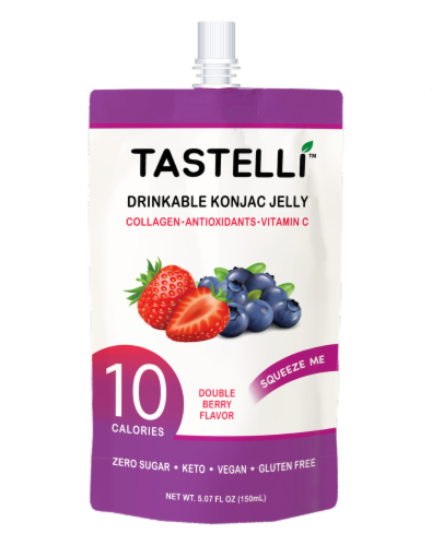 Tastelli™ Double Berry Drinkable Konjac Jelly Perspective: front