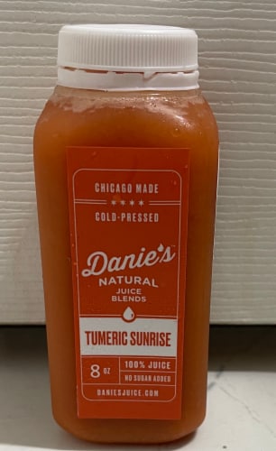 Danie's Natural Juice Blends Tumeric Sunrise Perspective: front
