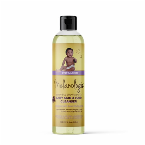 Melanologie™ Beautiful Brown Babies™ Coco-Lavender Baby Skin & Hair Cleanser Perspective: front