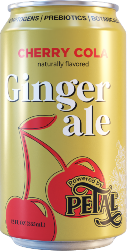 Petal Cherry Cola Ginger Ale Can Perspective: front