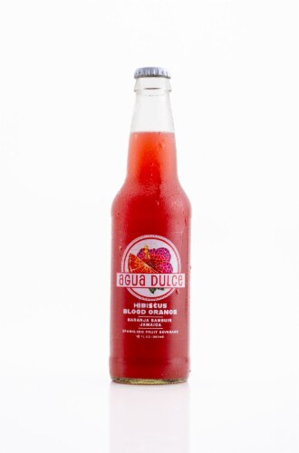 Agua Dulce Hibiscus Blood Orange Sparkling Fruit Beverage Perspective: front