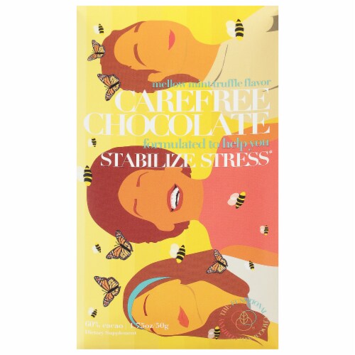 The Functional Chocolate Company Mint Truffle Carefree Chocolate Dietary Supplement Perspective: front