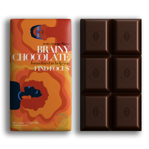 The functional chocolate company zesty orange brainy chocolate dietary