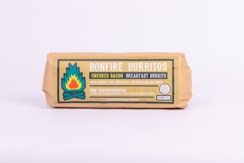 Bonfire Burritos Uncured Bacon Breakfast Burrito Perspective: front