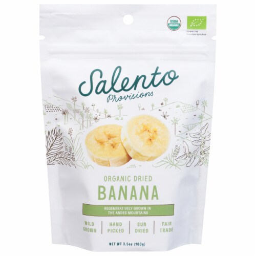 Salento Organics Dried Banana Slices Perspective: front