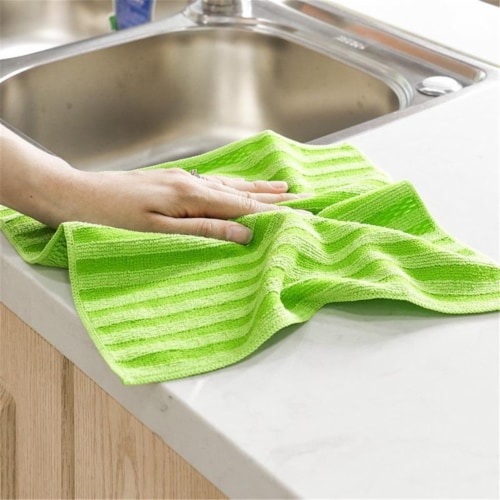 Green sales microfiber towels
