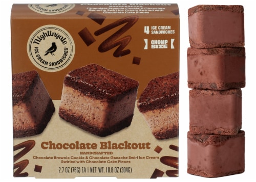 Nightingale® Chocolate Blackout Ice Cream Sandwiches Perspective: front
