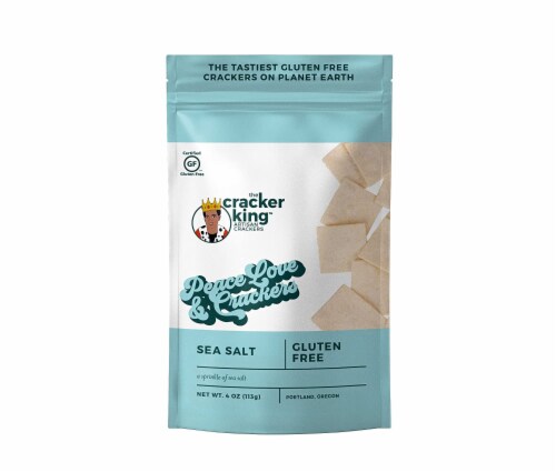 The Cracker King Gluten Free Sea Salt Crackers Perspective: front