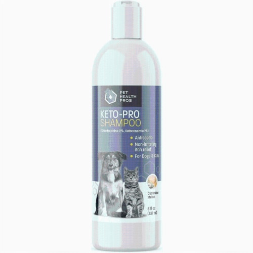 Keto-Pro Skin Healing Shampoo for Dogs and Cats; Scent: Cucumber Melon- 8 Fl Oz Perspective: front
