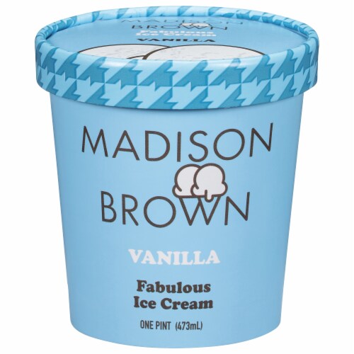 Madison Brown Vanilla Ice Cream Pint Perspective: front