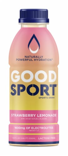 Good Sport® Strawberry Lemonade Sports Drink Bottle Perspective: front
