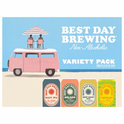 Best Day Brewing® Non-Alcoholic Variety Pack Perspective: front