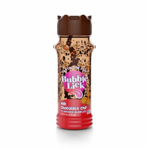 Bubble Lick Milk Chocolate Chip Flavored Bubbles Perspective: front