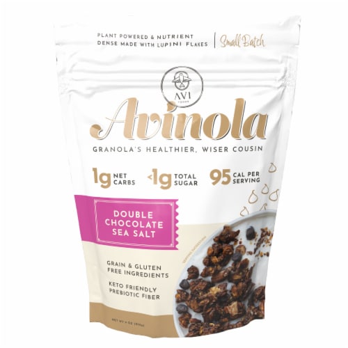 Avinola Double Chocolate Sea Salt Granola Perspective: front