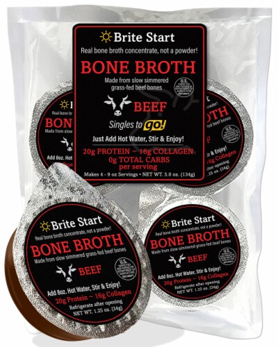 Brite Start Keto Friendly Beef Bone Broth Perspective: front