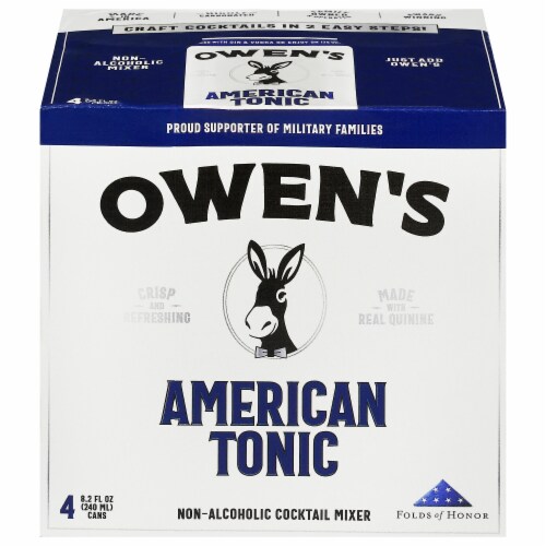 Owen's Craft American Tonic Non-Alcoholic Can Mixers Perspective: front