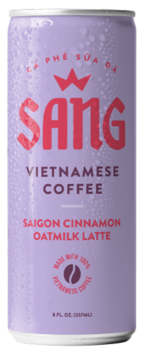 Sang Saigon Cinnamon Oatmilk Latte Vietnamese Coffee Perspective: front
