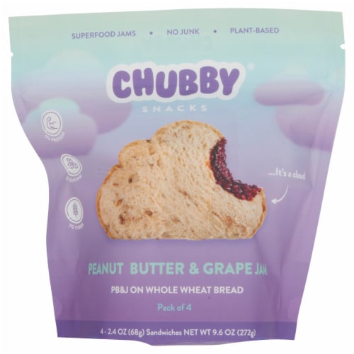 Chubby® Peanut Butter & Grape Jam Sandwiches Perspective: front