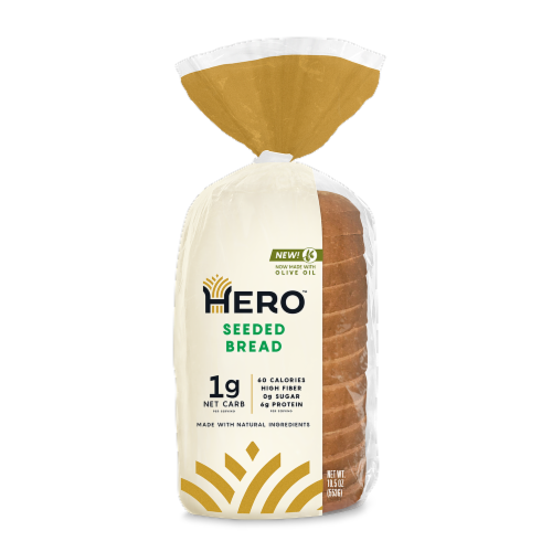 Hero™ Seeded Sliced Bread Perspective: front