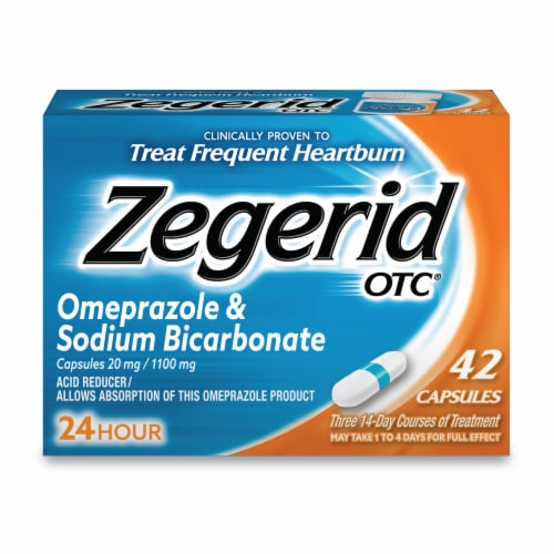 Zegerid OTC® Heartburn & Acid Reducer Tablets Perspective: front