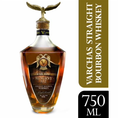 Varchas Reserve 102 Single Barrel Straight Bourbon Whiskey Perspective: front