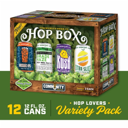 Community Beer Co. Hop Box IPA Craft Beer Variety Pack Perspective: front