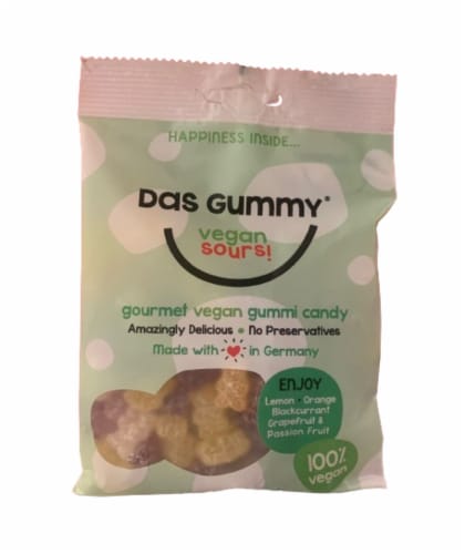 Das Gummy Vegan Sours Gummi Bears Perspective: front