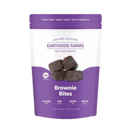 Earthside Farms Fudge Brownie Bites Perspective: front