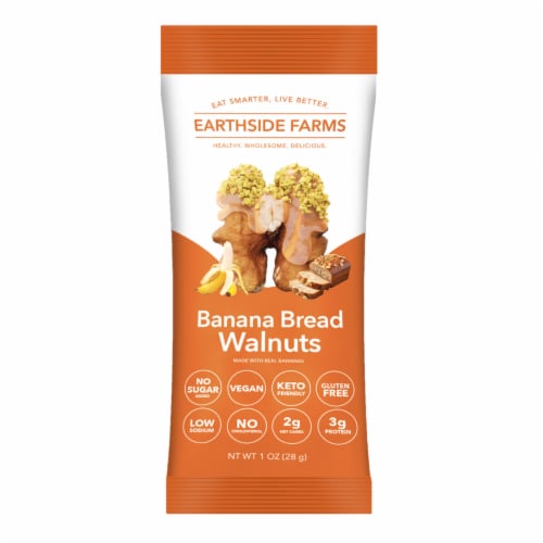 Earthside Farms Banana Bread Walnuts Candied Nuts Multipack Perspective: front