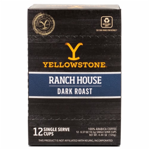 Yellowstone™ Ranch House Dark Roast Coffee Pods Perspective: front