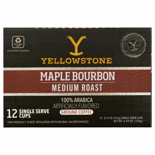 Yellowstone™ Maple Bourbon Medium Roast Single Serve 12 ct Coffee 100% Arabica Beans Perspective: front