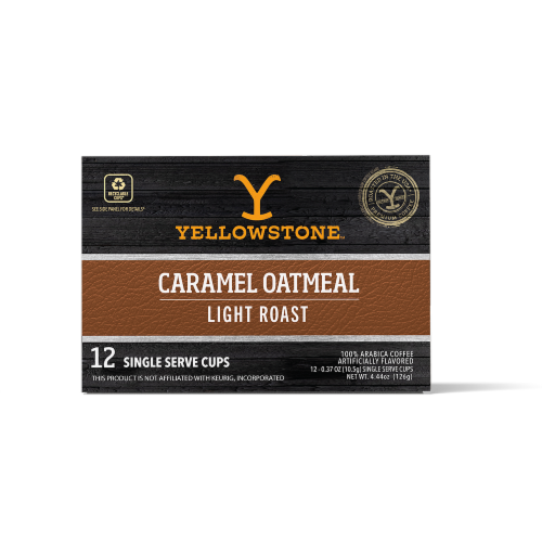 Yellowstone® Caramel Oatmeal Single Serve Coffee Cup Perspective: front