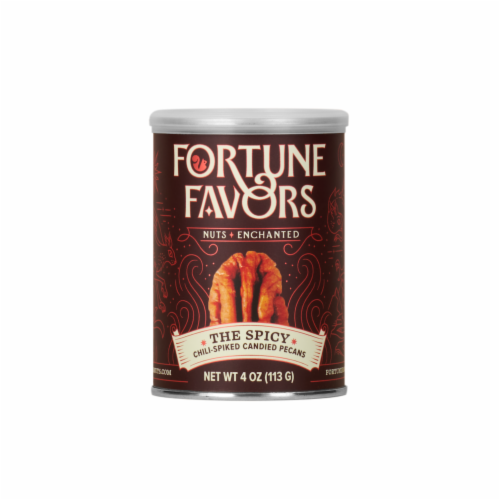 Fortune Favors The Spicy Chili-Spiked Candied Pecans Perspective: front