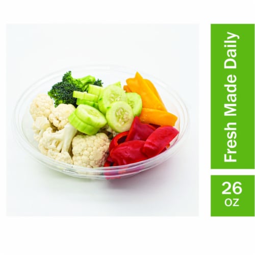 Fresh Cut Vegetable Bowl Perspective: front