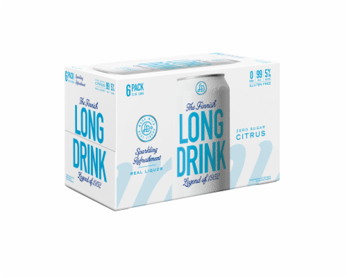 The Finnish Long Drink Zero Soda Cocktail Can Perspective: front