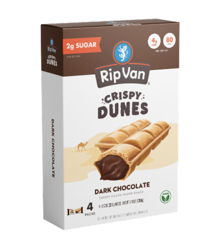 Rip Van® Crispy Dunes Dark Chocolate Filled Wafers Perspective: front