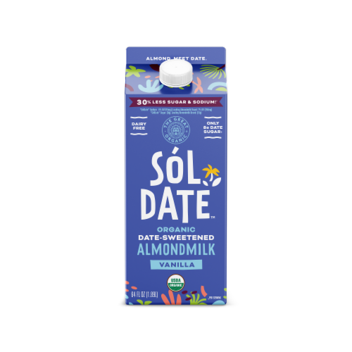 SolDate™ Organic Vanilla Date Sweetened Almondmilk Perspective: front