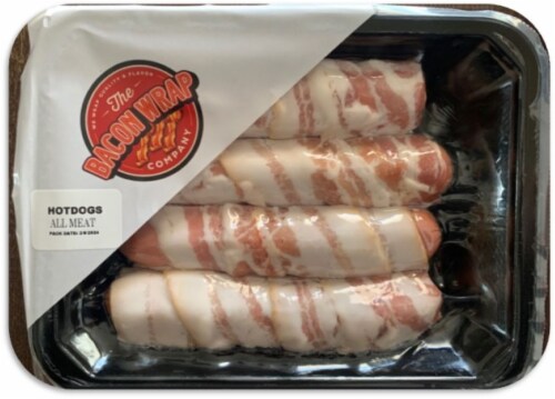 Colorado Food Enterprises Bacon Wrapped Jumbo Hot Dogs Perspective: front