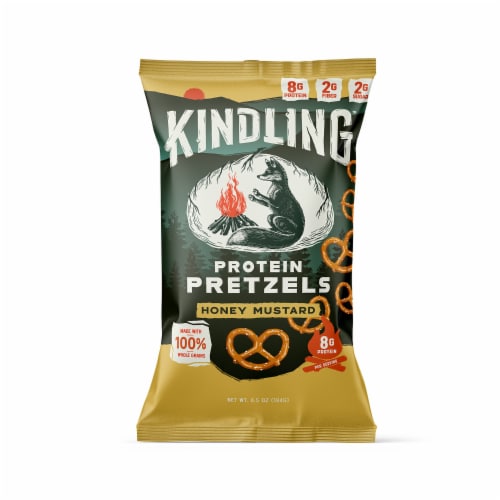 Kindling™ Honey Mustard Flavored Mini Twist Protein Pretzels Perspective: front